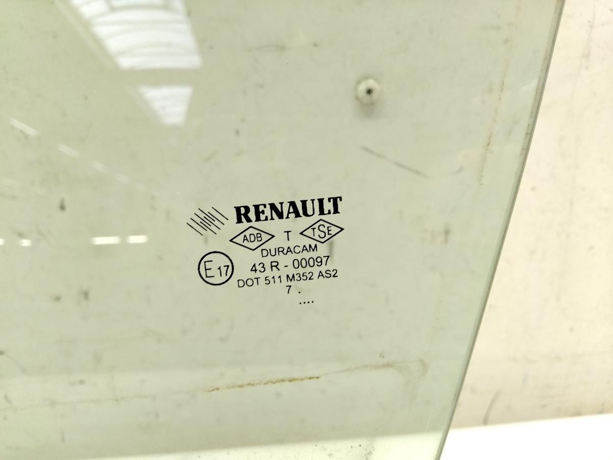 Renault Clio 3 original T&uuml;rscheibe vorn links 5-t&uuml;rig gr&uuml;ncolor BJ2008