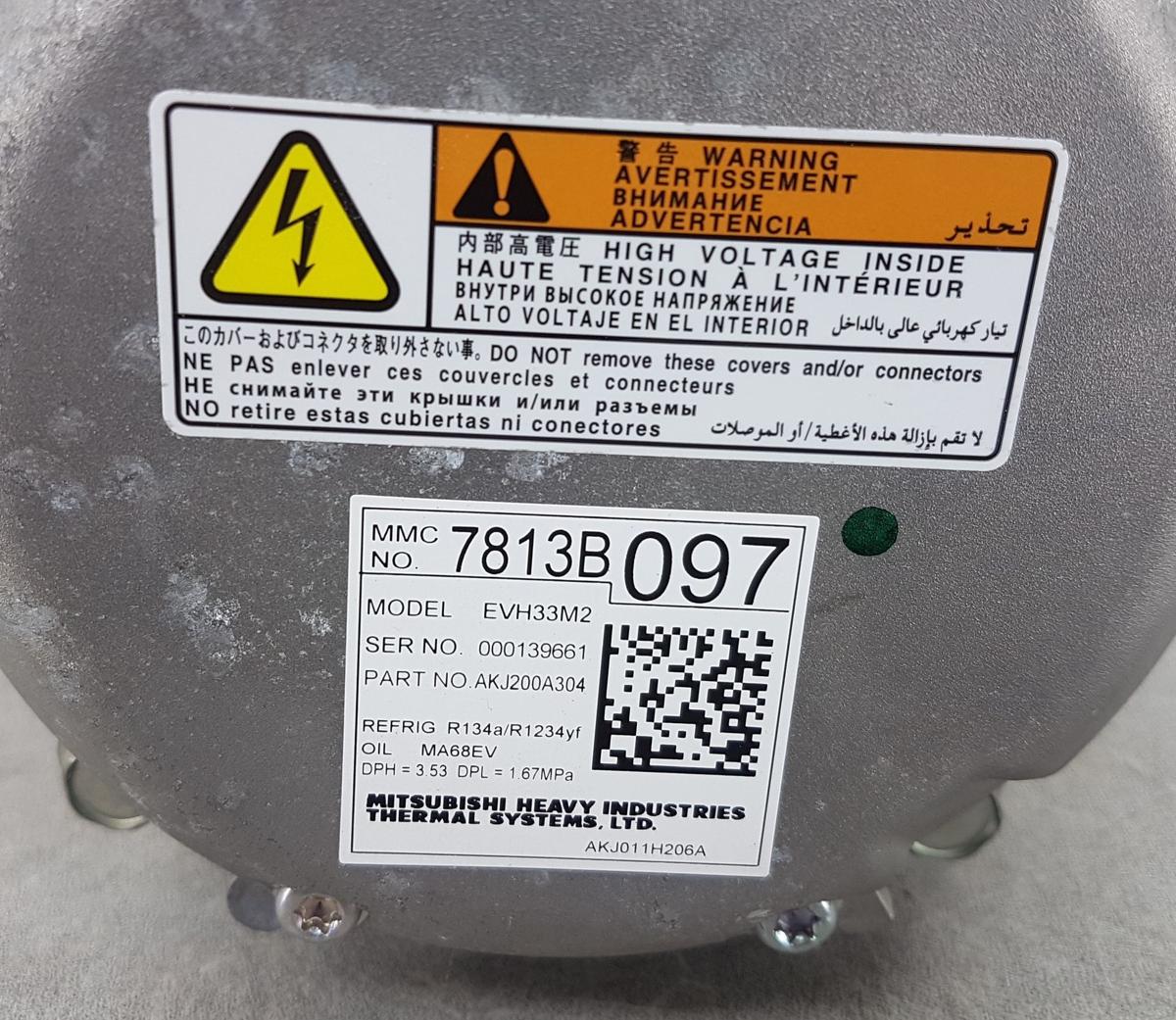 Mitsubishi Eclipse Cross Klimakompressor Bj2023 7813B097 K&auml;ltemittel R1234yf