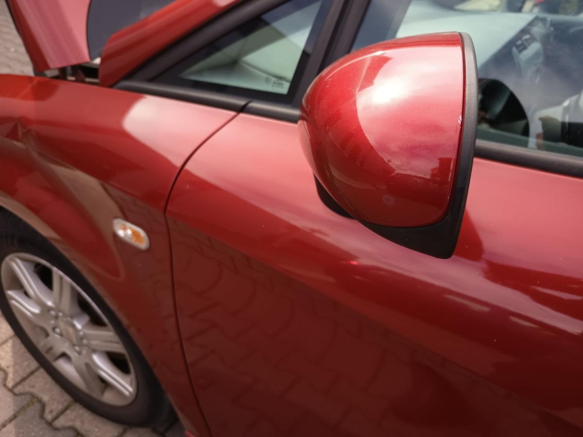 Seat Leon 1P orig Außenspiegel links elektrisch einklappbar LS3X Rojo Bj 2005