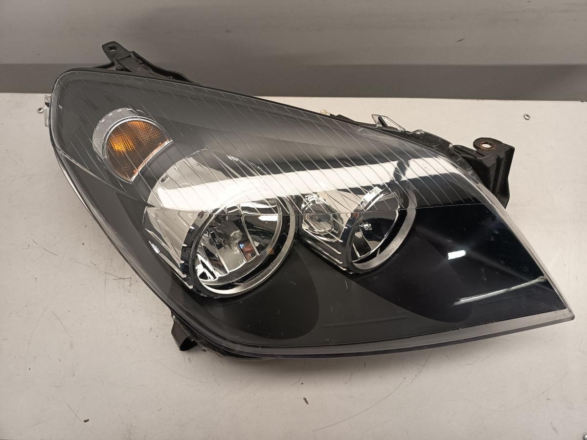 Opel Astra H Scheinwerfer rechts Halogen schwarz hinterlegt Facelift Bj 09