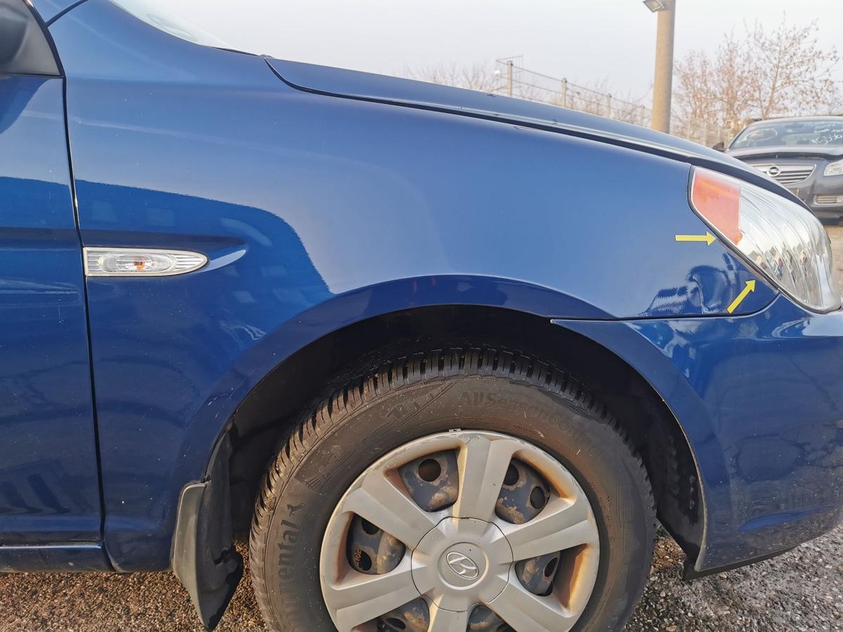 Hyundai Accent III MC Kotfl&uuml;gel Fender Seitenwand vorn rechts 3E Blue Onyx