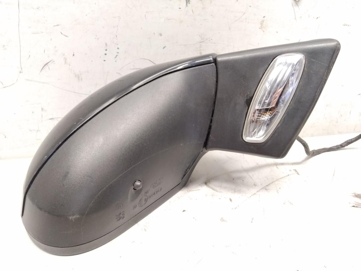 Peugeot 207 orig Au&szlig;enspiegel rechts EXL Nachtschwarz elektrisch beheizt BJ2006