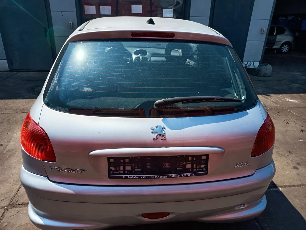 Peugeot 206 orig Heckklappe mit Scheibe Kofferraum 5trg EZR Silber Bj 2005