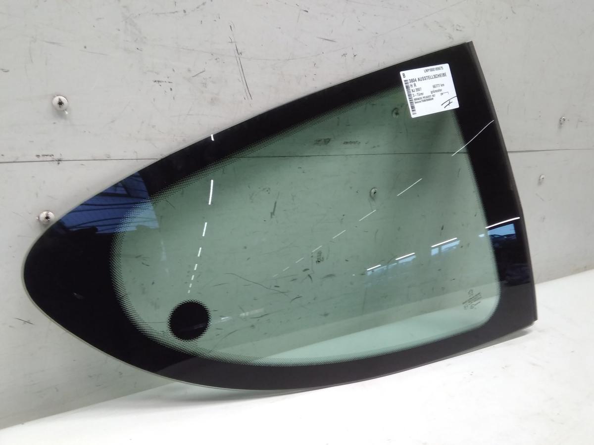 Peugeot 207 Ausstellfenster Seitenscheibe hinten rechts gr&uuml;ncolor Bj.2007