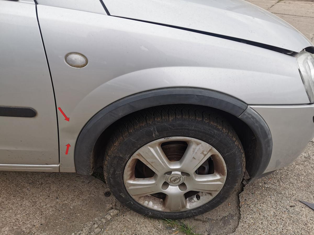 Opel Corsa C Kotfl&uuml;gel Fender Seitenwand vorn rechts Z157 Starsilber III DELLE