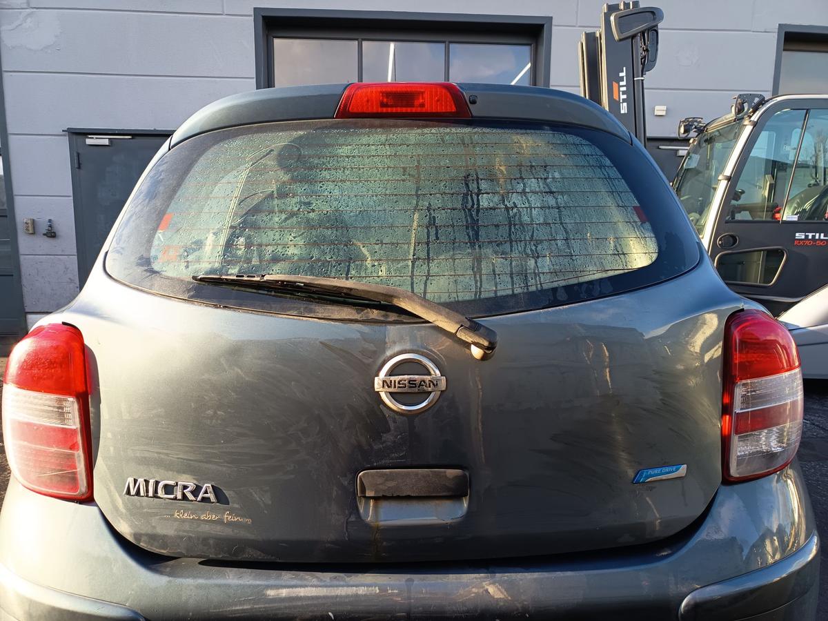 Nissan Micra K13 orig Heckklappe mit Scheibe Kofferraum FAA Green bis Bj 2013