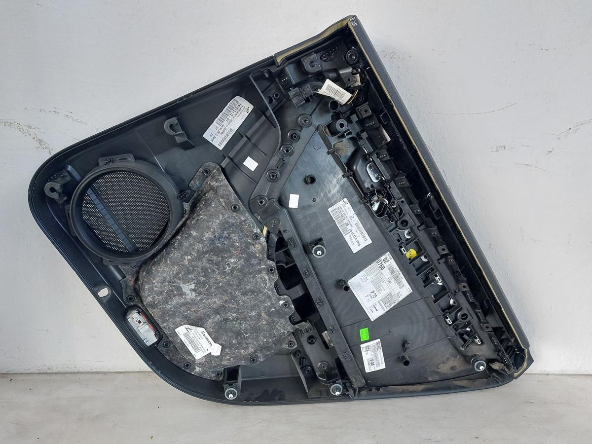 VW Passat 3C B7 Variant T&uuml;reverkleidung hinten links Leder schwarz T&uuml;rpappe