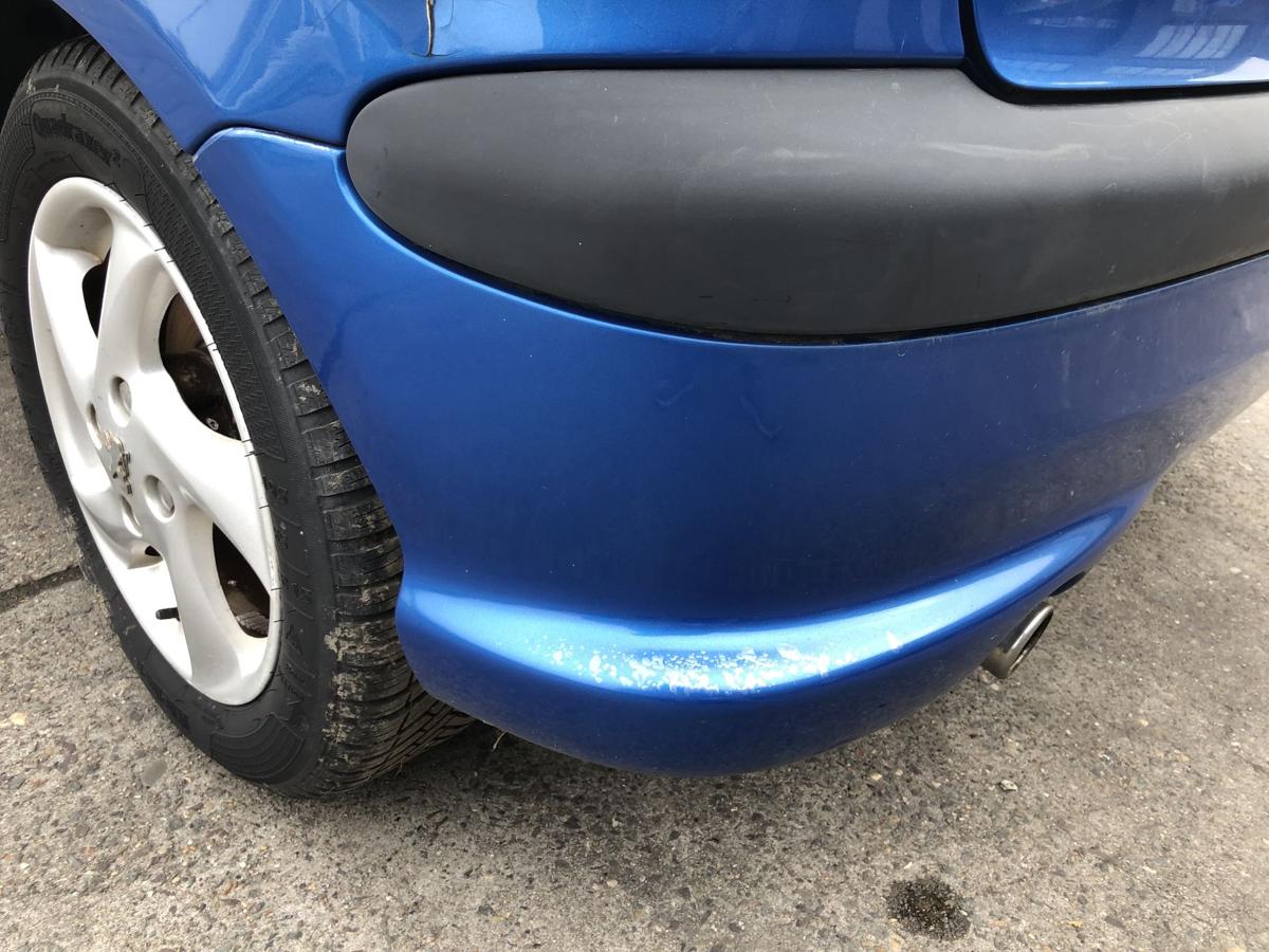 Peugeot 206CC Typ 2D Sto&szlig;f&auml;nger hinten Hecksch&uuml;rze KMF Poseidon Blau Metallic