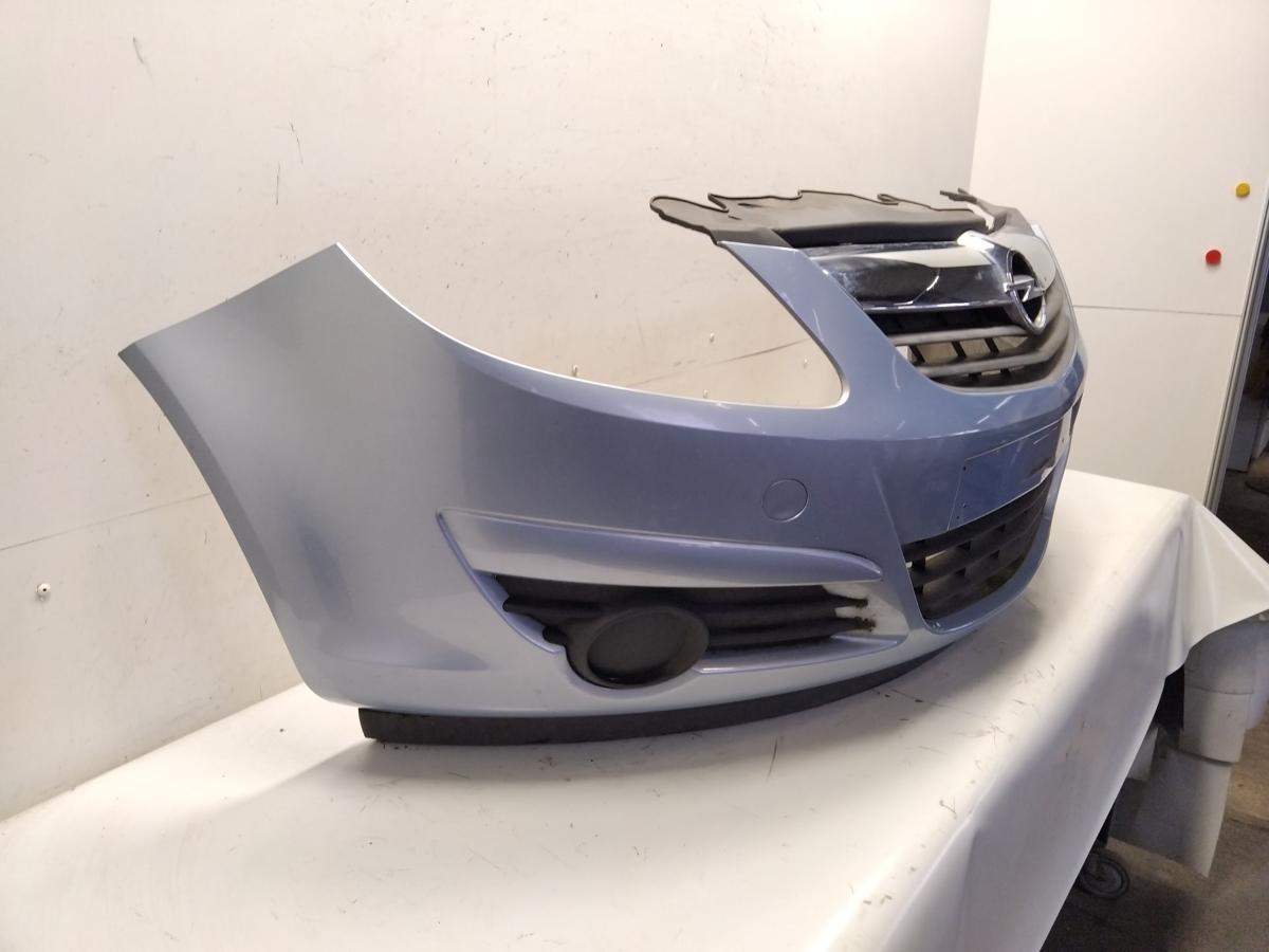 Opel Corsa D orig. Stoßfänger Stoßstange vorn 4MU Aeroblau Metallic Z21C BJ2009