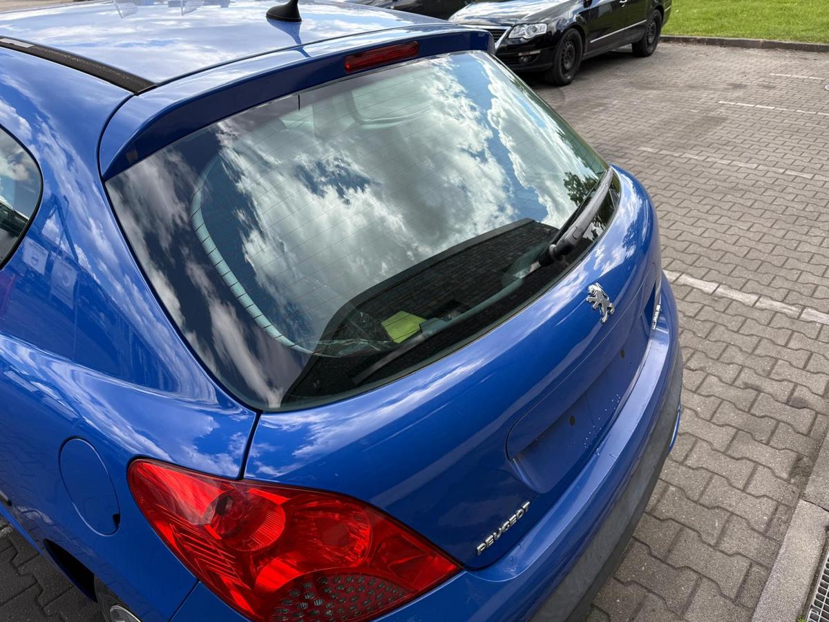 Peugeot 207 original Heckklappe mit Scheibe EGJ Blau Santorin Rohbau BJ07
