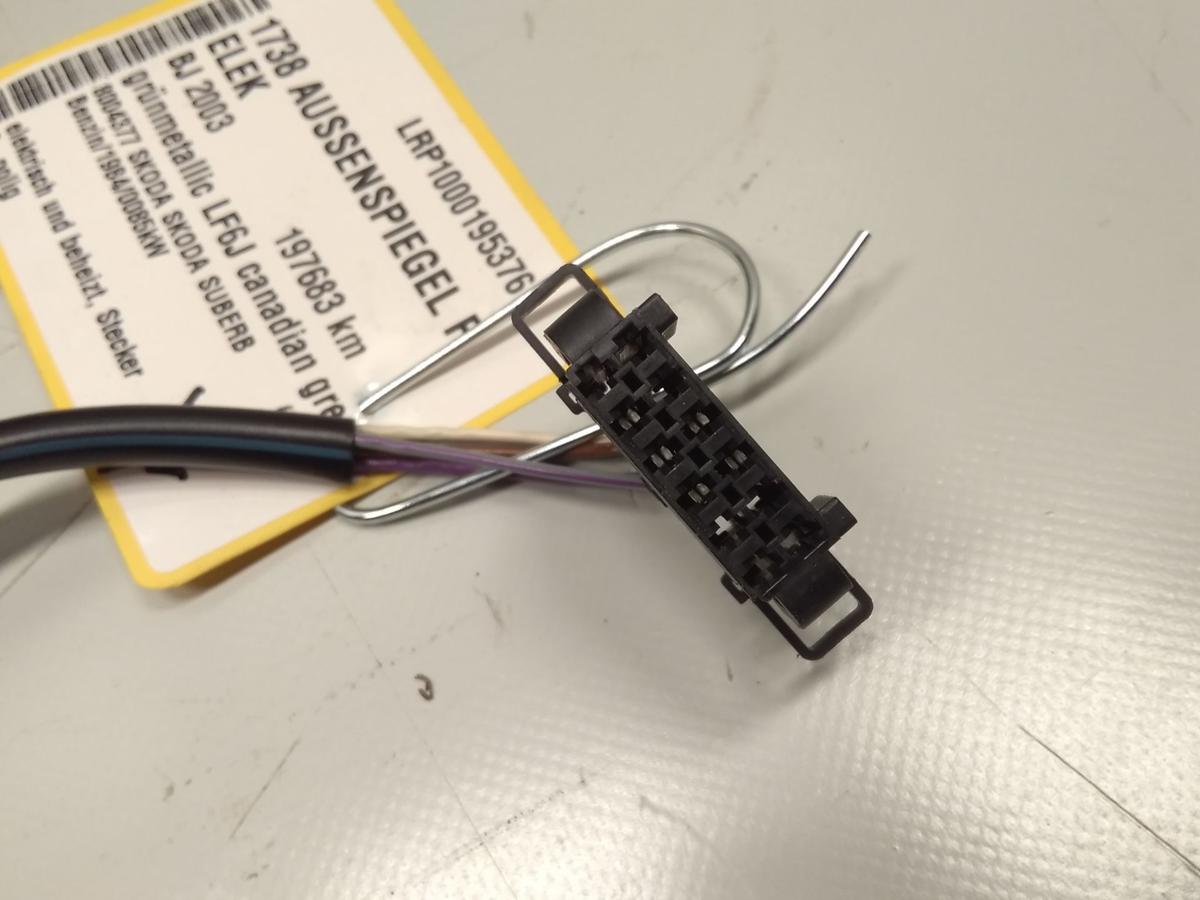 Skoda Superb 1 3U orig.Au&szlig;enspiegel rechts elektrisch&beheizt BJ2003 LF6J canadian green