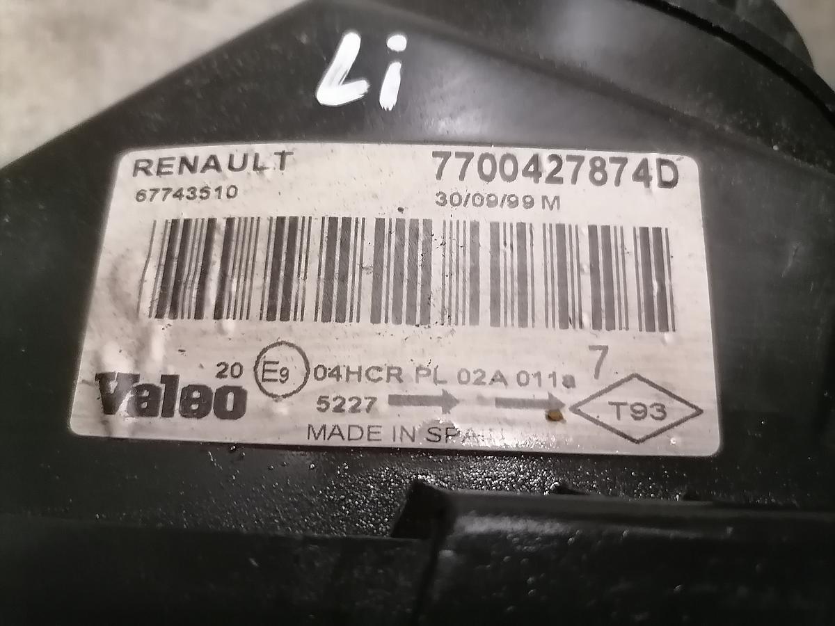 Renault Megane 1 Scheinwerfer vorn links 7700427874D Lampe Valeo BJ99-02