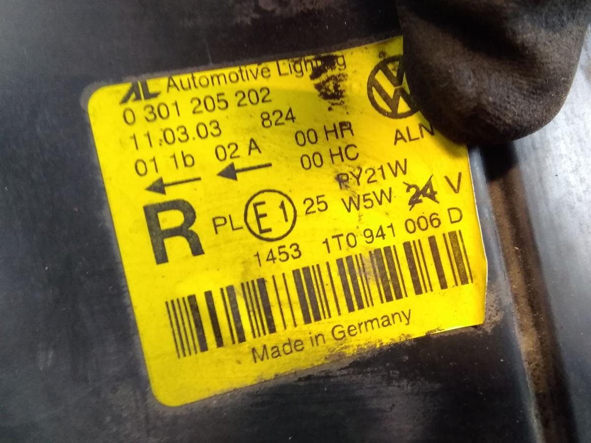 VW Touran 1T original Scheinwerfer rechts Halogen AL mit LWR Bj.2003