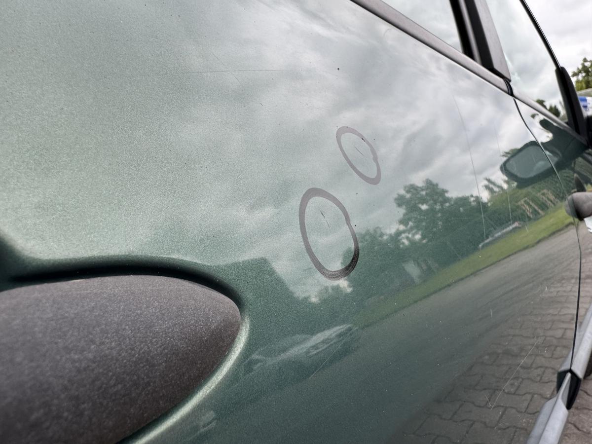 Renault Megane 2 original T&uuml;r hinten rechts D96 Vert Giverny Flie&szlig;heck Rohbau Bj.2004