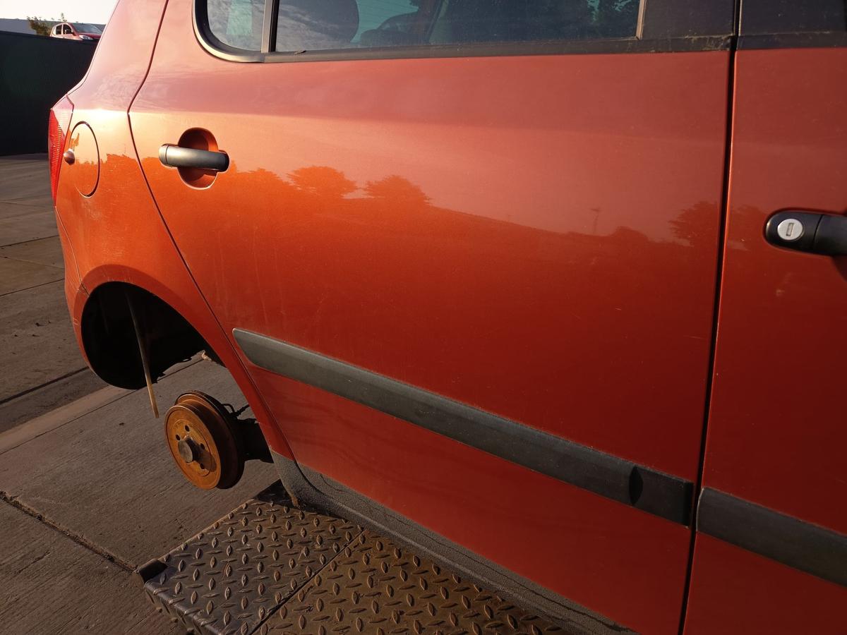 Skoda Fabia II 5J original T&uuml;r Roht&uuml;r hinten rechts LF3H Orange Baujahr 2007