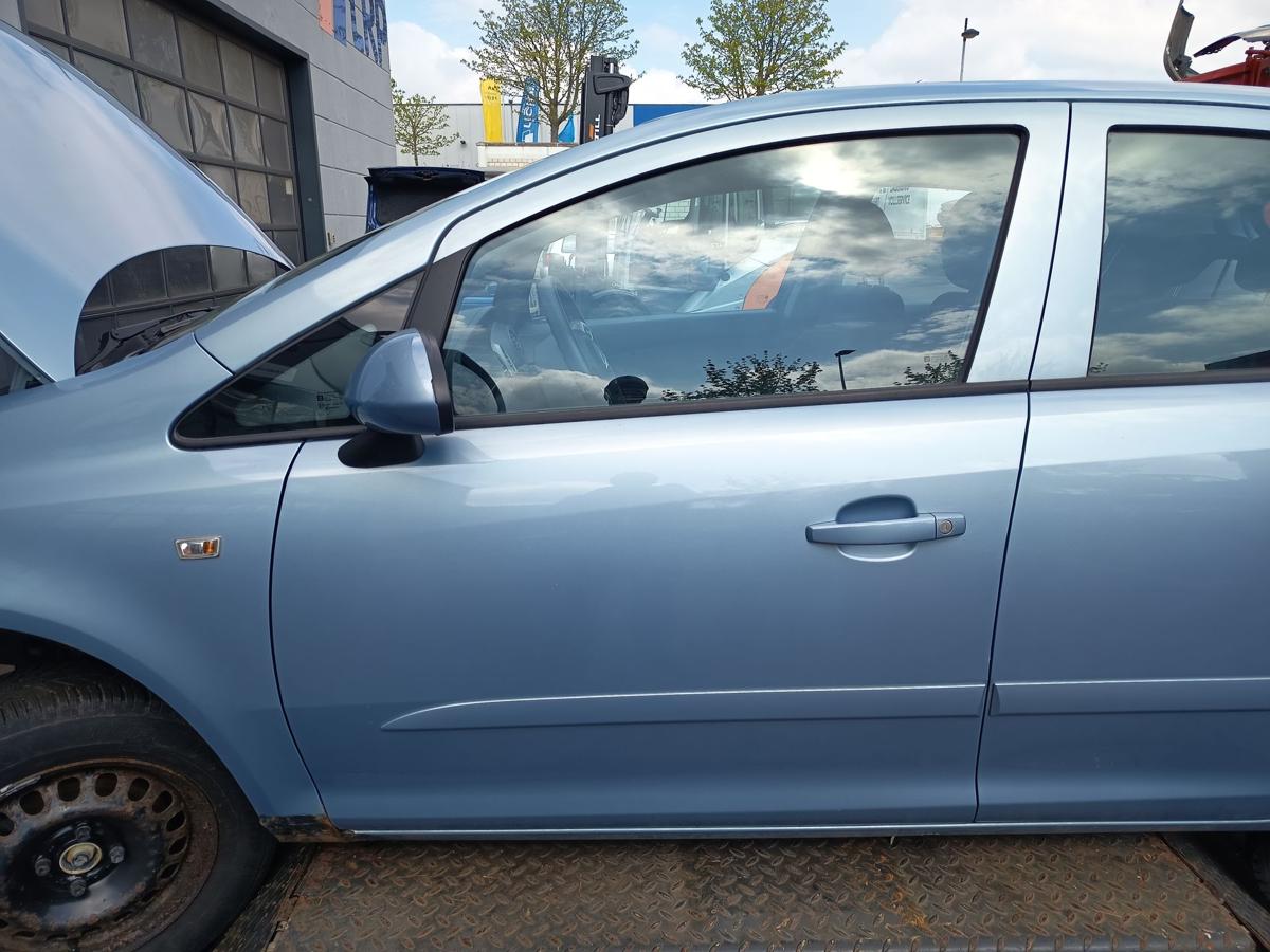 Opel Corsa D 5t&uuml;rer original T&uuml;r vorn links Fahrer Z21C Aeroblau Bj 2007