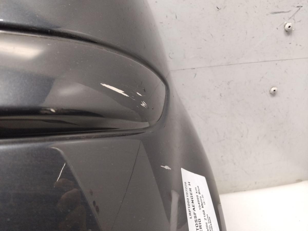 Opel Corsa D original Sto&szlig;f&auml;nger Sto&szlig;stange hinten 3-T&uuml;rer metroblau Z168 BJ2009