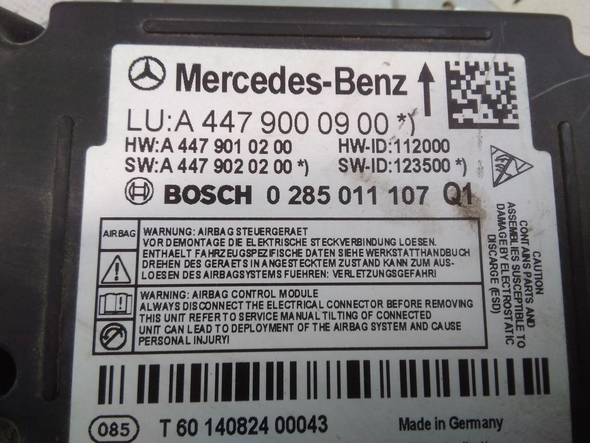 Mercedes Benz Vito 447 original Airbagsteuerger&auml;t unfallfrei A4479000900 Bj.2014