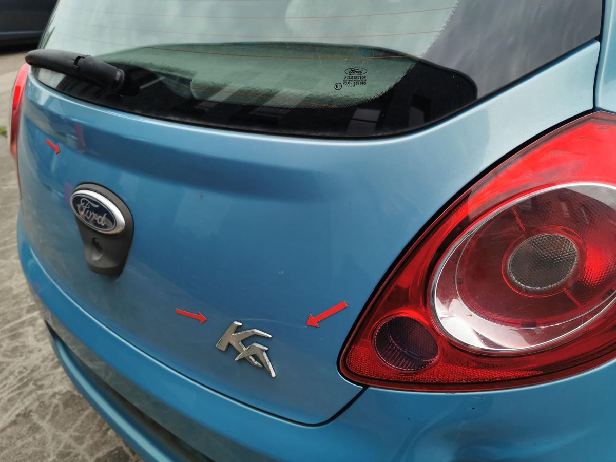Ford KA RU8 Heckklappe Klappe Deckel hinten mit Scheibe Scuba Blau ROHBAU