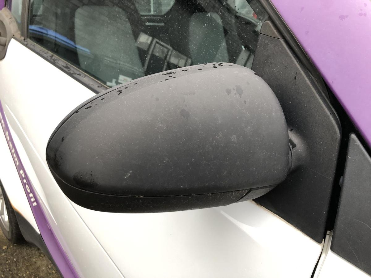 Smart 451 Mopf Außenspiegel rechts Rückspiegel manuelle Verstellung unlackiert