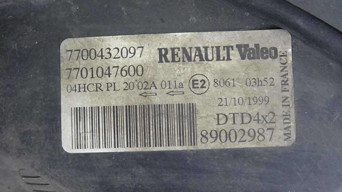 Renault Scenic Hauptscheinwerfer 7700432097 89002987 Bj1999