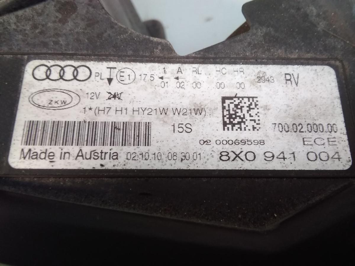 Audi A1 8X original Scheinwerfer rechts Halogen mit LWR 8X0941004 BJ2010