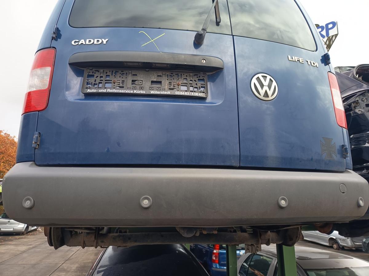 VW Caddy 2K Life vor Facelift Bj 2010 original Stoßfänger hinten unlackiert