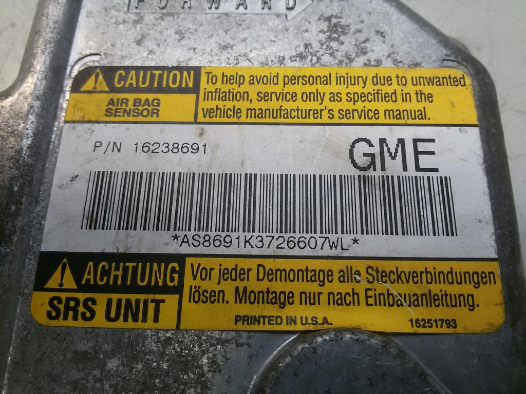 Opel Sintra original Steuergerät Air-bag 16238691 BJ1997