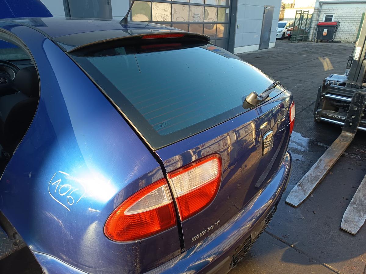 Seat Leon 1M original Heckklappe mit Scheibe S5S Almeriablau Bj 2005