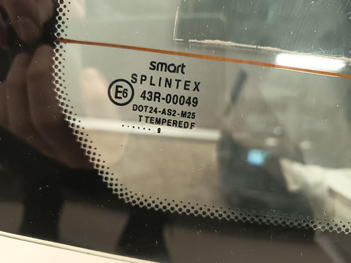 Smart MC 01 Bj 1999 original Heckscheibe mit Spoiler und 3.Bremsleuchte schwarz