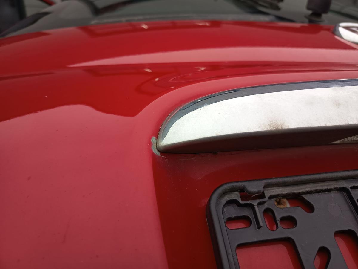 Fiat 500 original Heckklappe mit Scheibe Deckel hinten 111/A Rosso Bj 2012