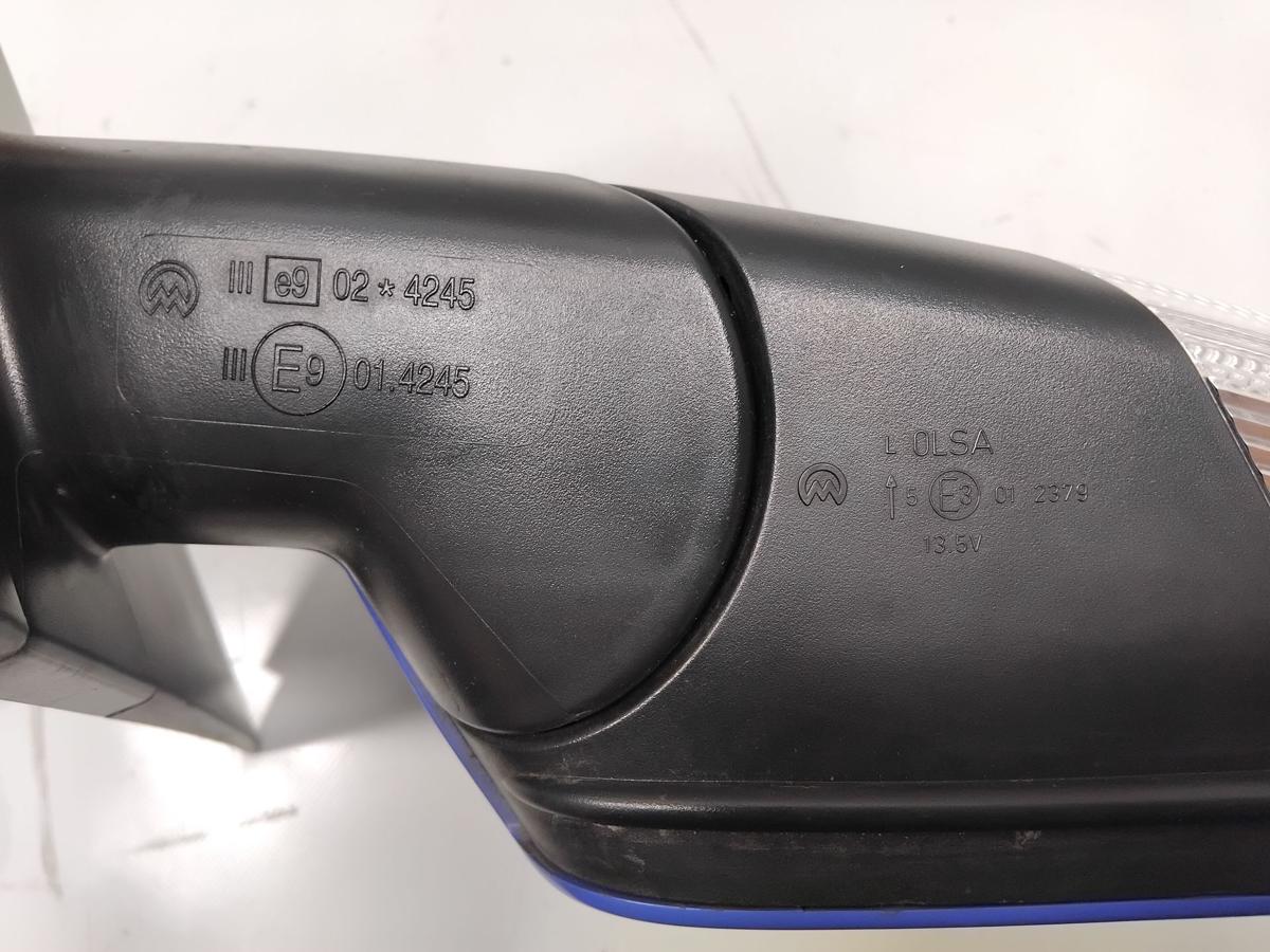 VW Polo 9N3 original Au&szlig;enspiegel links summerblue LA5F elektrisch beheizt BJ09