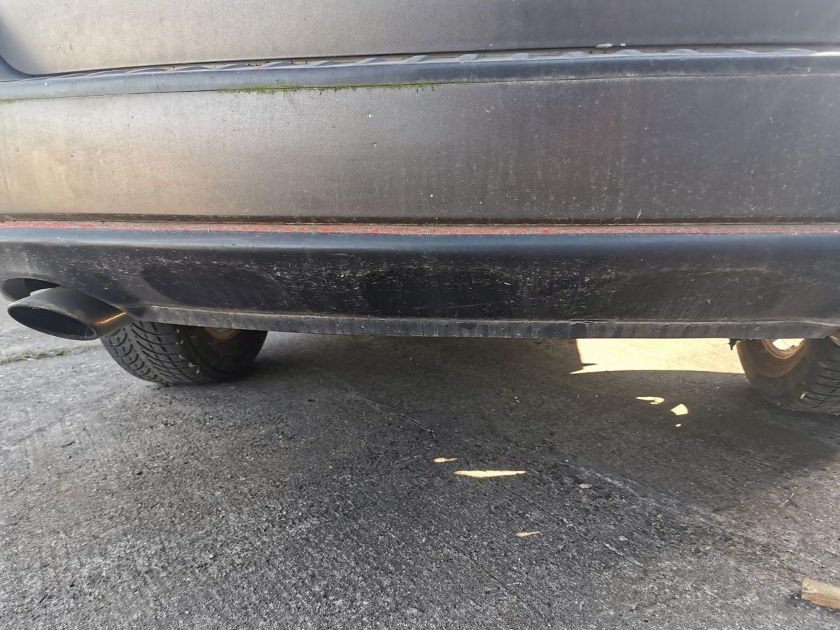 Hyundai Santa Fe CM Stossfänger Stossstange Bumper hinten foliert TEXT BILDER
