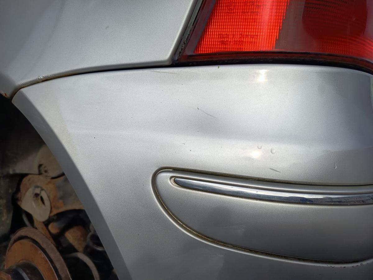 Mercedes W168 Mopf original Sto&szlig;stange F&auml;nger hinten Heck 761 Polarsilber Bj2001