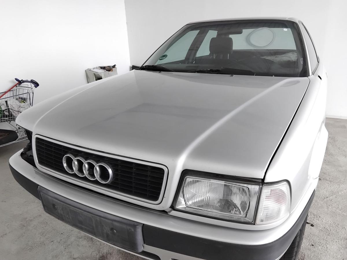 Audi 80 B4 Motorhaube Deckel vorn LY7T Kristallsilbermetallic mit Grill BJ1992