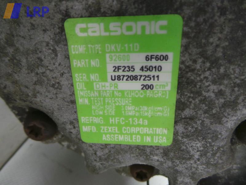 Nissan Micra K11 BJ1999 Klimakompressor 2F23545010 CALSONIC