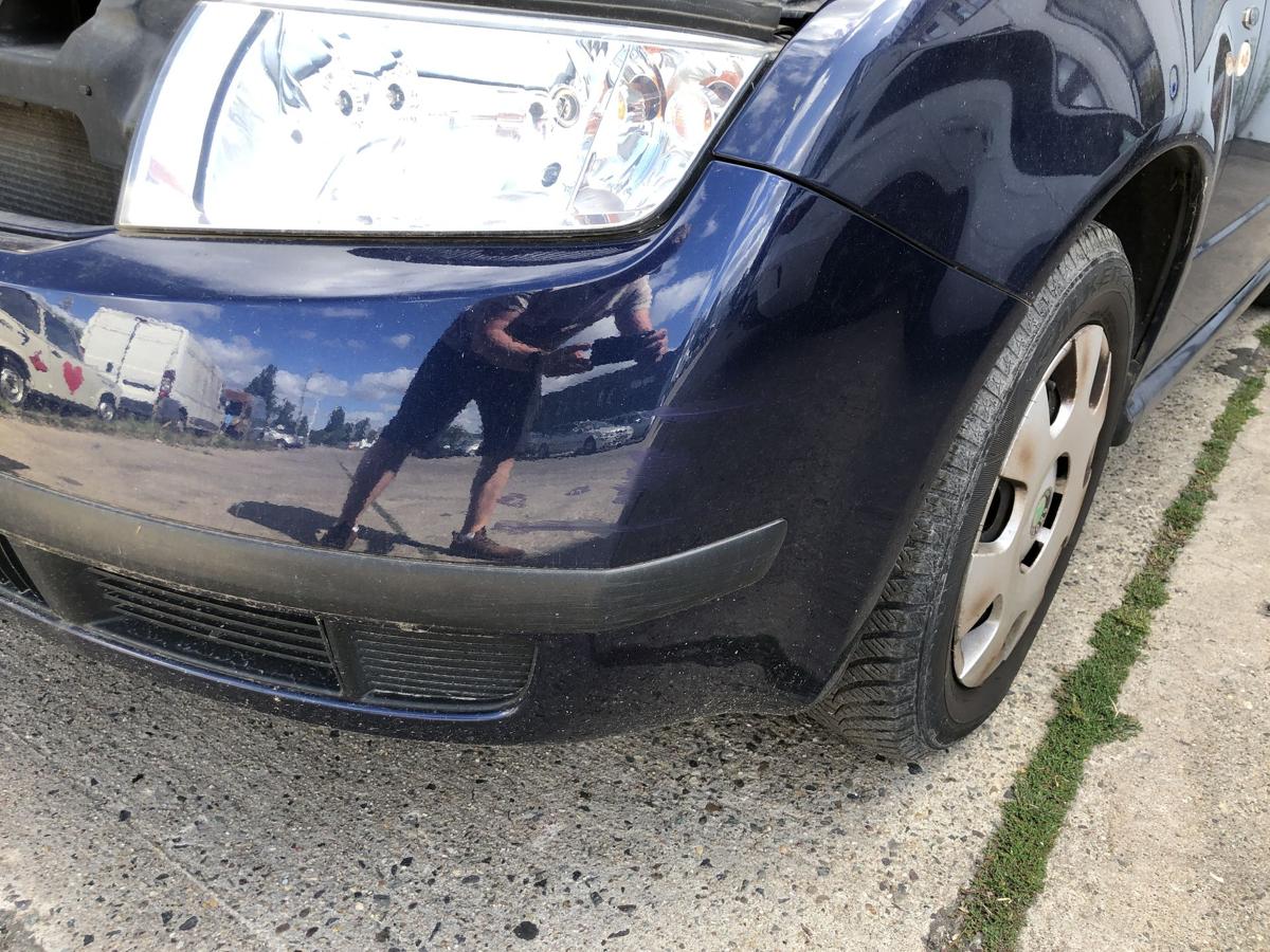 Skoda Fabia 6Y Sto&szlig;f&auml;nger vorn Frontsch&uuml;rze bis 2004 LF5U Tiefseeblau Metallic