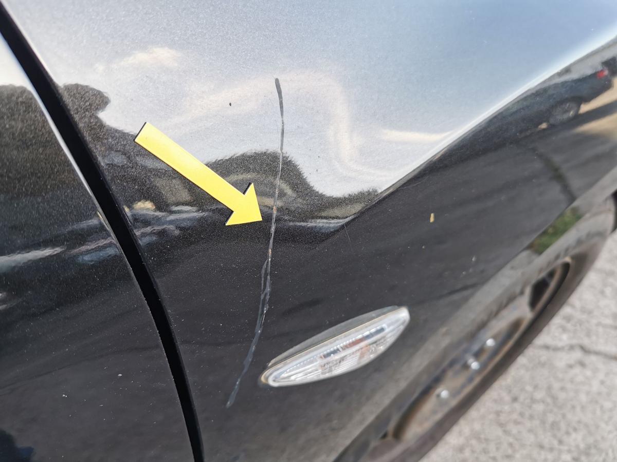 Mazda 6 GH Kotflügel Fender Seitenwand vorn rechts 35N Sparkling Black KRATZER