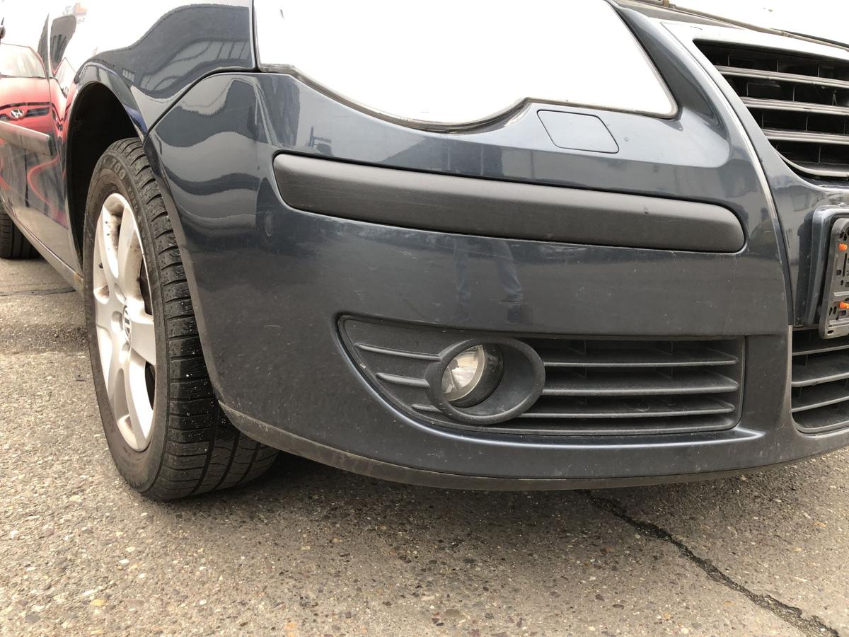VW Polo 9N3 Sto&szlig;f&auml;nger vorn Frontsch&uuml;rze mit Nebel SRA LC7V Blue Anthrazit