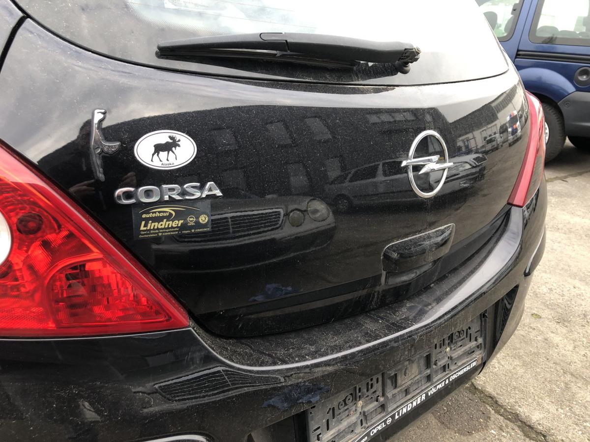 Opel Corsa D Heckklappe Kofferklappe Heckdeckel mit Scheibe 3trg 2HU schwarz