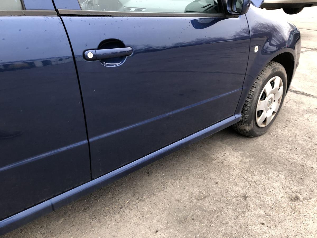 Skoda Fabia 6Y Combi T&uuml;r vorn rechts Beifahrert&uuml;r Rohbau LF5Q Storm Blau