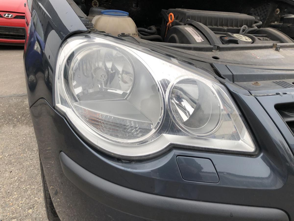 VW Polo 9N3 Scheinwerfer rechts Frontscheinwerfer Lampe Halogen Hella Tr&uuml;bung