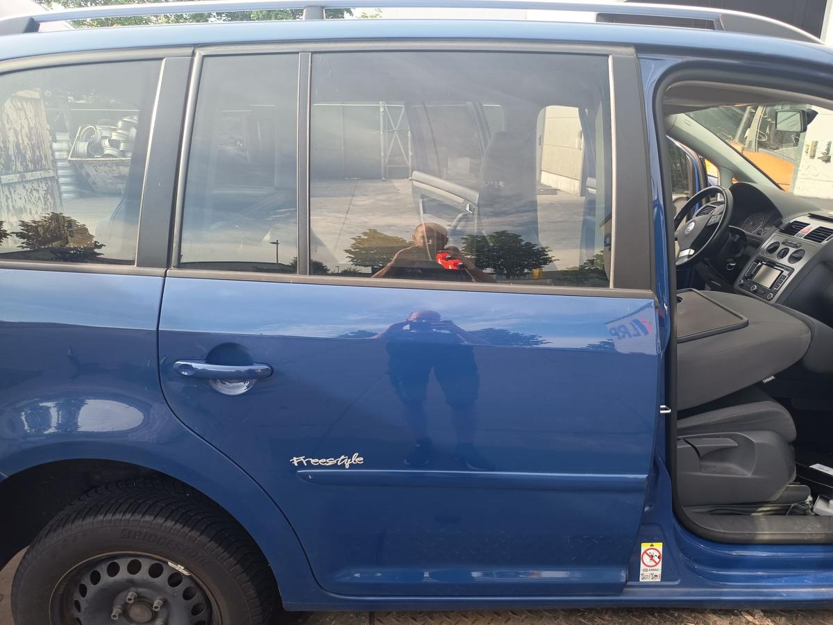 VW Touran GP 1T original T&uuml;r hinten rechts Fond Rohbau L5M Indienblau Bj 2009
