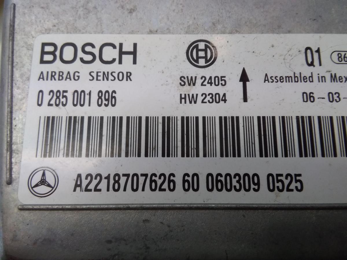 Mercedes S-Klasse W221 Steuergerät Air-bag Bosch 0285001896 unfallfrei Bj.2006