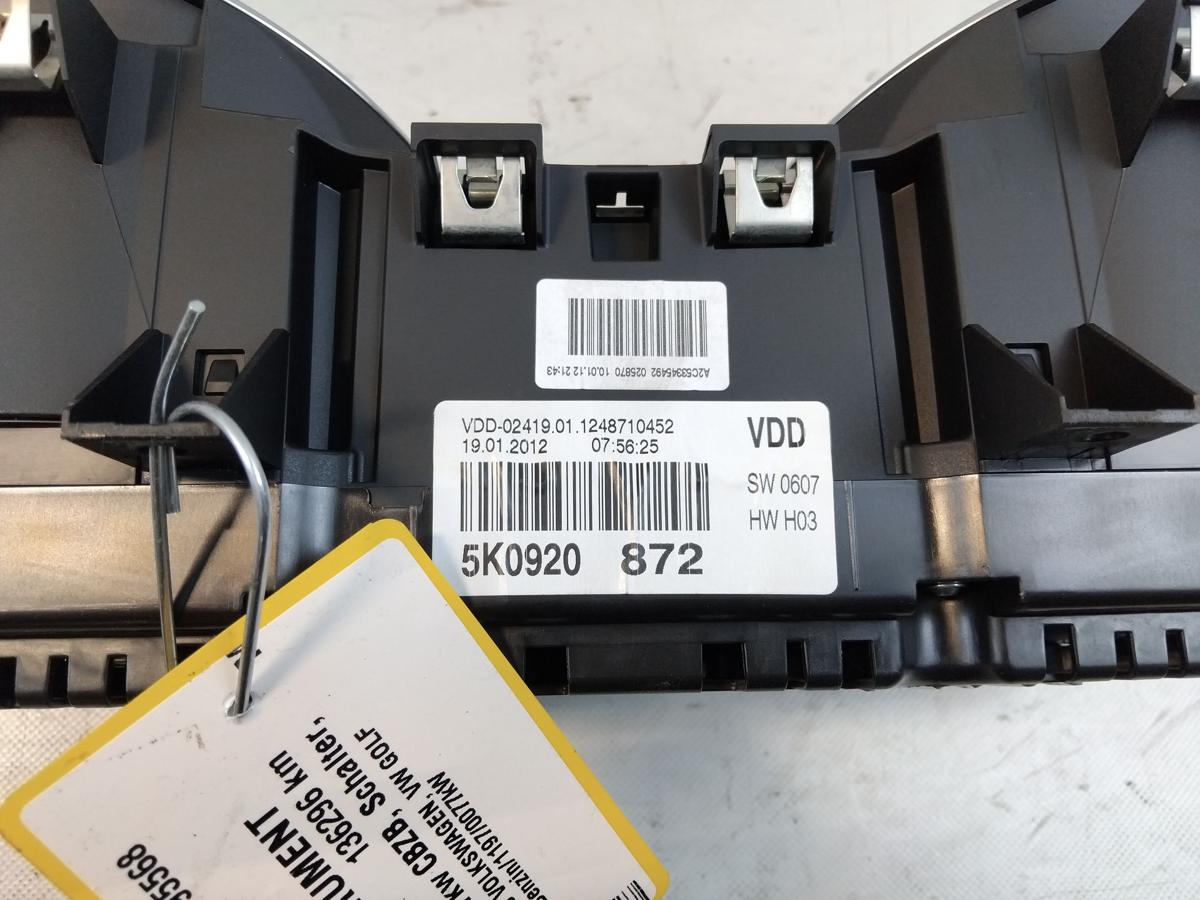 VW Golf 6 original Kombiinstrument Tacho Armatur 1.2TSI 77kw Bj.2012 VW Golf 6 original Kombiinstrument Tacho Armatur 1.2TSI 77kw Bj.2012