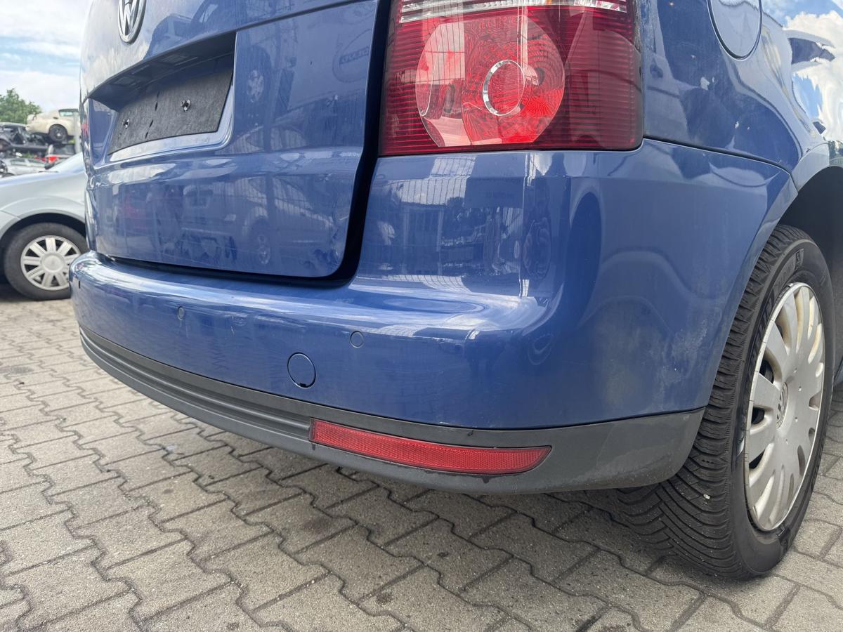 VW Touran 1T original Sto&szlig;stange Stossfaenger hinten LL5M Indienblau Facelift Bj.2008