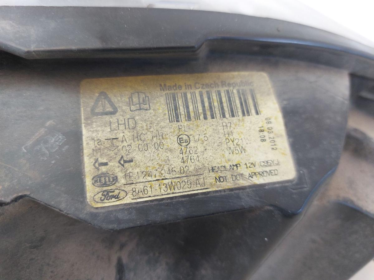 Ford Fiesta JA8 Scheinwerfer rechts Hauptscheinwerfer Halogen Hella OEM bis 12