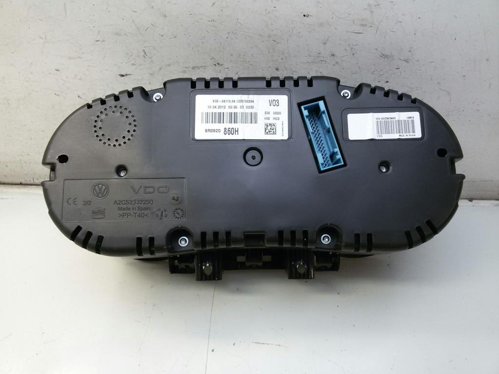 VW Polo 6R Tacho Kombiinstrument 6R0920860H A2C53428453 VDO BJ2012