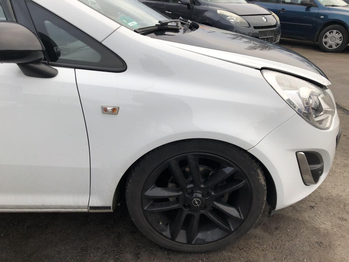 Opel Corsa D 06-14 Kotflügel rechts GFO Casablancaweiss Fender Radabdeckung
