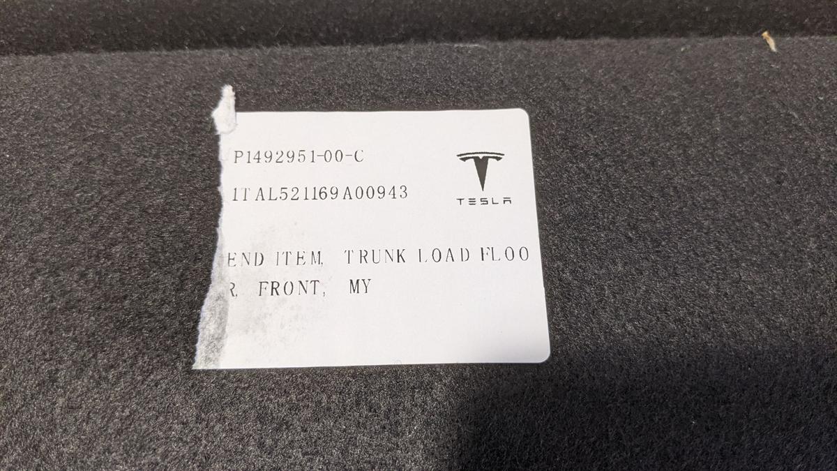 Bodenbelag Kofferraumboden Vorderteil Belag Laderaum Tesla Model Y